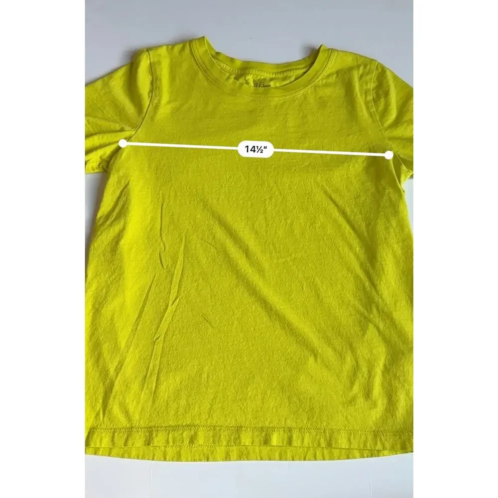 J.Crew Essential Tee Womens Small Neon Yellow Short Sleeve Crewneck 100% Cotton - Picture 10 of 10